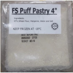 FS PUFF PASTRY SQUARE 4" (PLAIN PACK)