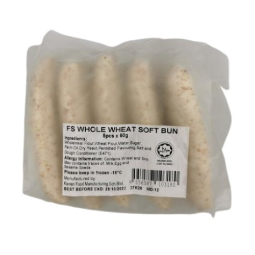 FS WHOLE WHEAT SOFT BUN 60G