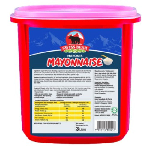 SWISS BEAR MAYONNAISE 3KG SWISS BEAR MAYONNAISE 3KG