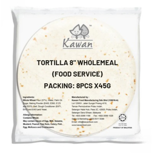 FS TORTILLA 8" WHOLEMEAL 45G