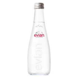 EVIAN NATURAL MINERAL WATER - GLASS 330ML